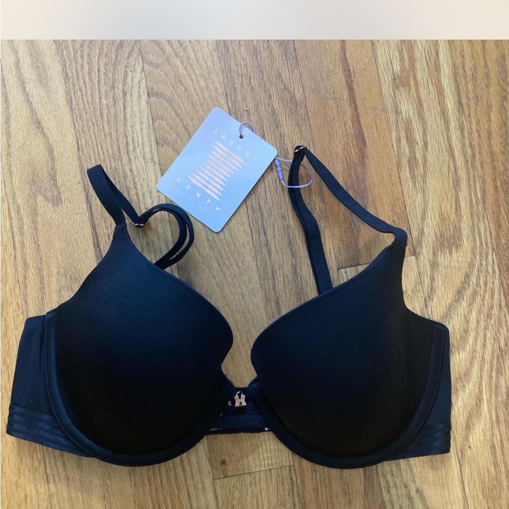 Savage X Fenty Black Bra with Underwire, lightly lined